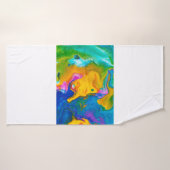 Fluid Art. Abstrakter farbiger Hintergrund, Tapete Badehandtuch (Badehandtuch)