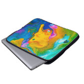 Fluid Art. Abstrakter farbiger Hintergrund, Tapete Laptopschutzhülle (Vorne Knopf)