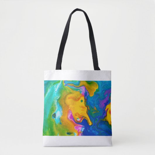 Fluid Art. Abstrakter farbiger Hintergrund, Tapete Tasche (Vorderseite)