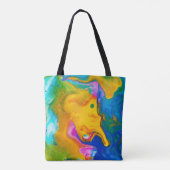 Fluid Art. Abstrakter farbiger Hintergrund, Tapete Tasche (Rückseite)