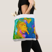 Fluid Art. Abstrakter farbiger Hintergrund, Tapete Tasche (Von Nahem)