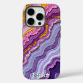 Fluid Art Amethyst und Gold Case-Mate iPhone Hülle (Rückseite)