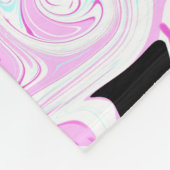 Fluid Art Cotton Candy Pink, Aquamarin, Schwarz un Fleecedecke (Ecke)