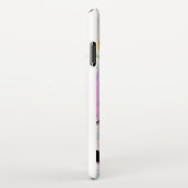 Fluid Art Cotton Candy Pink, Aquamarin, Schwarz un iPhone Hülle (Rechte Seite)