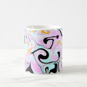 Fluid Art Cotton Candy Pink, Aquamarin, Schwarz un Kaffeetasse (Mittel)