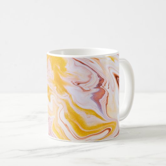 Fluid Art: irisierende abstrakte Textur. Kaffeetasse (VorderseiteRechts)