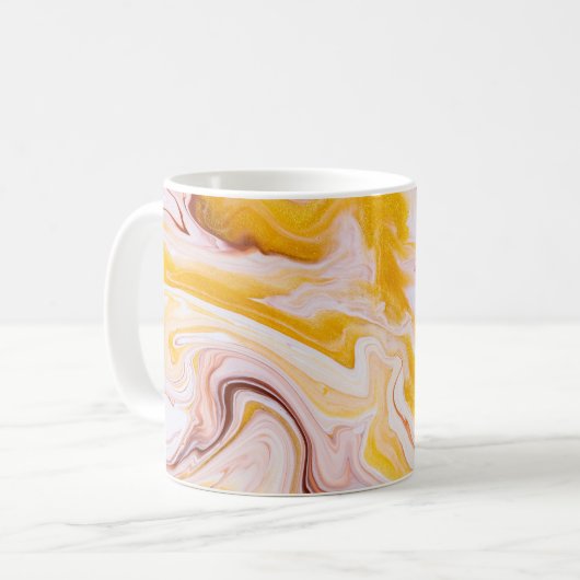 Fluid Art: irisierende abstrakte Textur. Kaffeetasse (Vorderseite Links)