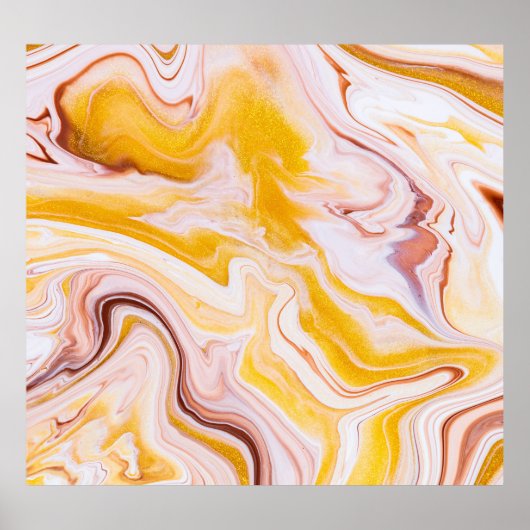 Fluid Art: irisierende abstrakte Textur. Poster (Vorne)