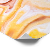 Fluid Art: irisierende abstrakte Textur. Poster (Ecke)