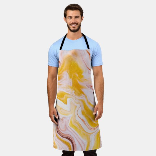 Fluid Art: irisierende abstrakte Textur. Schürze (Getragen)