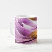 Fluid Art, lila goldmarmorierte Textur. Kaffeetasse (Vorderseite Links)