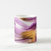 Fluid Art, lila goldmarmorierte Textur. Kaffeetasse (Mittel)