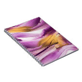 Fluid Art, lila goldmarmorierte Textur. Notizblock (Rechte Seite)