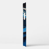 Fluid Art. Liquid Metallic Gold in abstrakt blau w Case-Mate iPhone Hülle (Rückseite / Rechts)