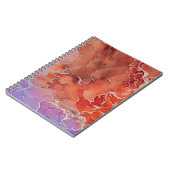 Fluid Art. Moderne, farbenfrohe Hintergrundmusik, Notizblock (Linke Seite)