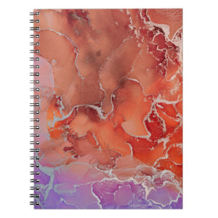 Fluid Art. Moderne, farbenfrohe Hintergrundmusik, Notizblock