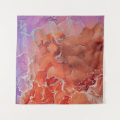Fluid Art. Moderne, farbenfrohe Hintergrundmusik, Wandteppich (Vorderseite (Horizontal))
