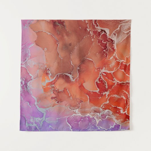 Fluid Art. Moderne, farbenfrohe Hintergrundmusik, Wandteppich (Vorderseite)