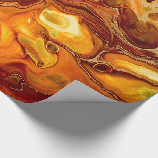 Fluid Art Pour Abstrakt Geschenkpapier (Ecke)