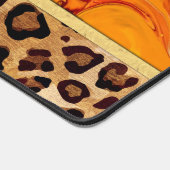 Fluid Art Pour Personalisiert Leopard Print Schreibtischunterlage (Ecke)