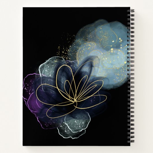 Fluid Art Spiral Notebook Notizblock (Rückseite)