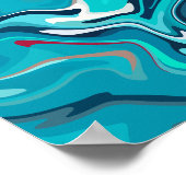 Fluid Blue Harmony Poster (Ecke)