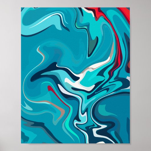 Fluid Blue Harmony Poster (Vorne)