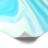 Fluid Blue und Türkis Digitale Kunst Poster (Ecke)