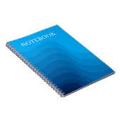 Fluid Blue Wave Layers Notizblock (Rechte Seite)