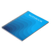 Fluid Blue Wave Layers Notizblock (Linke Seite)