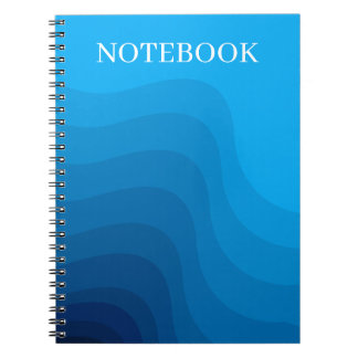 Fluid Blue Wave Layers Notizblock