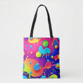 Fluid Color Chaos: Dynamisches digitales Kunstwerk Tasche (Vorderseite)