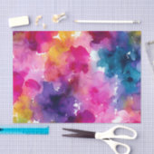 Fluid Color Transition: Chromatic Spill Ink Blot Seidenpapier (Handwerk)