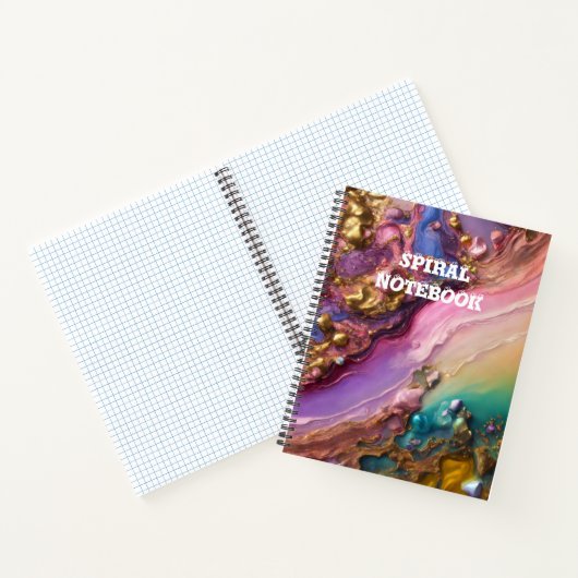 Fluid Gold Abstrakt Spiral Notebook - Notizblock (Innenseite)