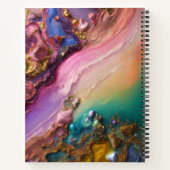 Fluid Gold Abstrakt Spiral Notebook - Notizblock (Rückseite)