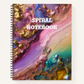 Fluid Gold Abstrakt Spiral Notebook - Notizblock (Vorderseite)