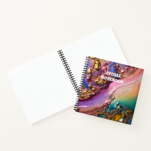 Fluid Gold Abstrakt Spiral Notebook - Notizblock (Innenseite)