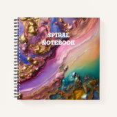 Fluid Gold Abstrakt Spiral Notebook - Notizblock (Vorderseite)