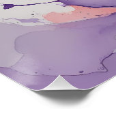 Fluid Harmony - Abstrakte Wasserfarbe in Aquamarin Poster (Ecke)