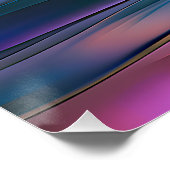 "Fluid Horizons" Zeitgenössische Abstrakte Kunst Poster (Ecke)