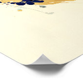 Fluid Ink Formula Car – Blau und Gold Abstract Poster (Ecke)