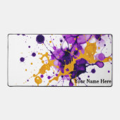 Fluid Ink Gold Marble Modern Schreibtischunterlage (Vorderseite)