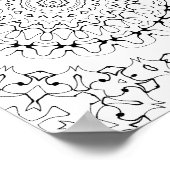 Fluid Ink Ripple Coloring Page Pattern Artwork Poster (Ecke)