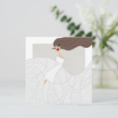 Fluid Ivory Muse Fashion Art Card Einladung (Stehend Vorderseite)