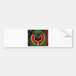 Fluid Kenya Flag Hakuna Matata Autoaufkleber
