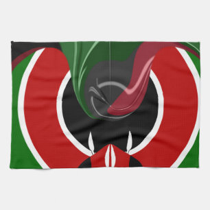 Fluid Kenya Flag Hakuna Matata Geschirrtuch