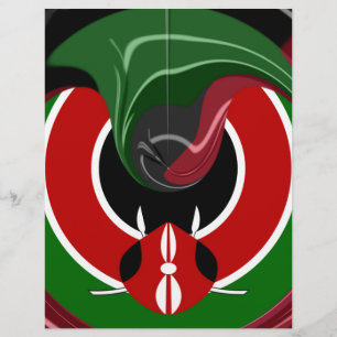 Fluid Kenyan Flag: Ein modernes Design