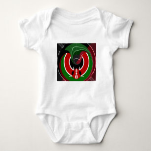 Fluid Kenyan Flag: Ein modernes Design Baby Strampler