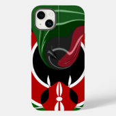 Fluid Kenyan Flag: Ein modernes Design Case-Mate iPhone Hülle (Rückseite)
