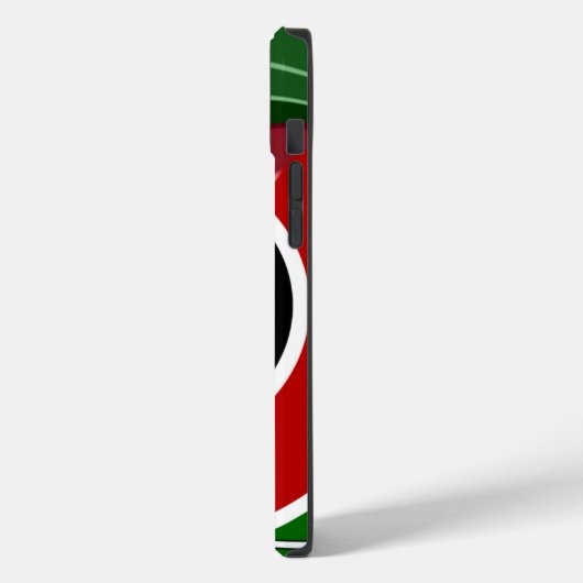Fluid Kenyan Flag: Ein modernes Design Case-Mate iPhone Hülle (Rückseite / Links)